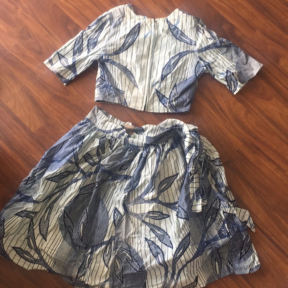 Pattern Print Top & Skirt